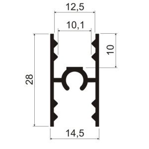 Профиль разделительный широкий с крепежом MS451 Золото розовое глянец (A23)